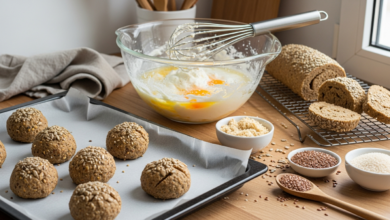 Eiweißbrötchen selber backen: Low-Carb & viel Protein [Bildinhalt mit KI erstellt]