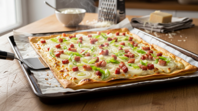 Low Carb Flammkuchen Rezept: Knusprig ohne Mehl