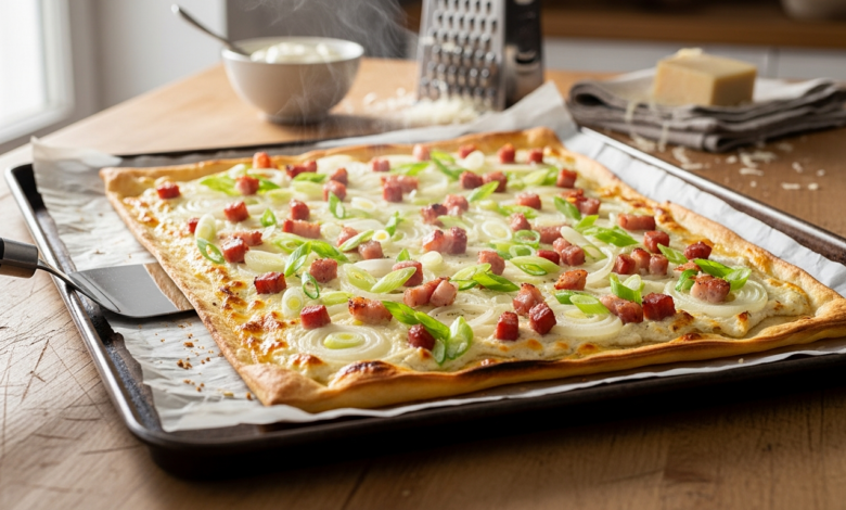 Low Carb Flammkuchen Rezept: Knusprig ohne Mehl
